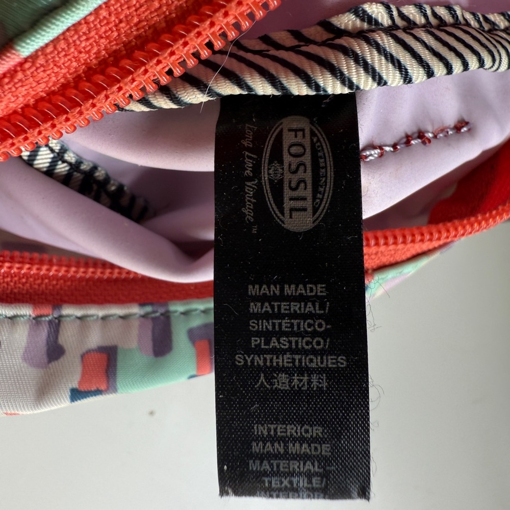 Fossil Multicolor Patterned Cosmetic Bag - Picture 9 of 9